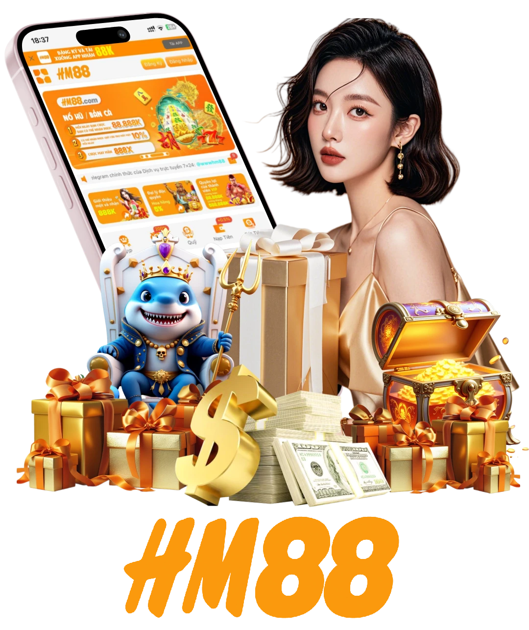 Giao diện HM88 trên di động